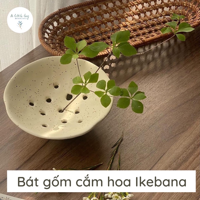 Bát gốm cắm hoa Ikebana