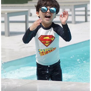 Đồ bơi siêu nhân tay dài cho bé trai - không nón