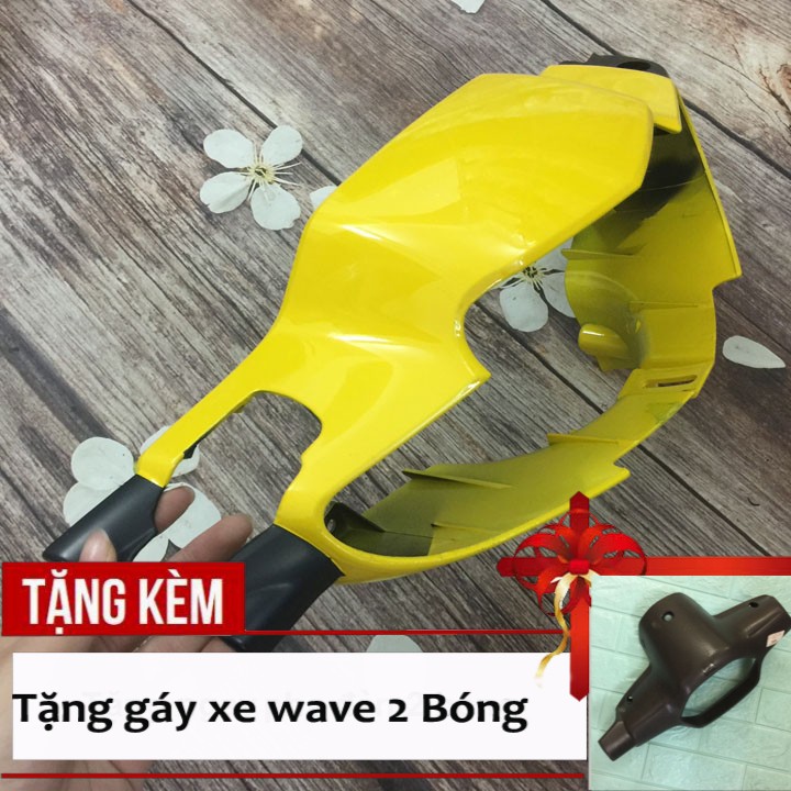 Ốp đầu trước xe máy,Đầu đèn 2 bóng phanh ĐĨA  + gáy  xe Wave ZX, Wave 110, Wave Alpha đời 2002-2006