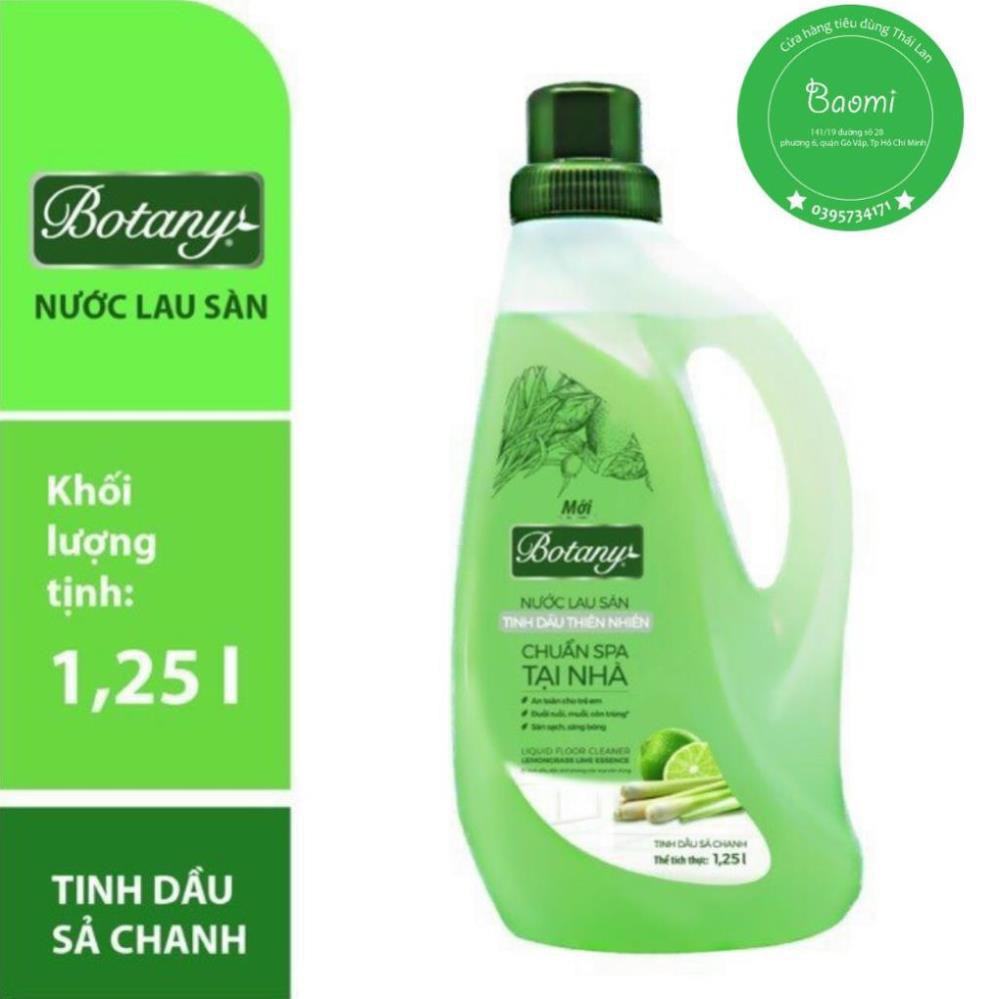 NƯỚC LAU SÀN TINH DẦU BOTANY DIỆT KHUẨN - ĐUỔI CÔN TRÙNG- ĐẬM ĐẶC 1,25ML (Hương Sả)