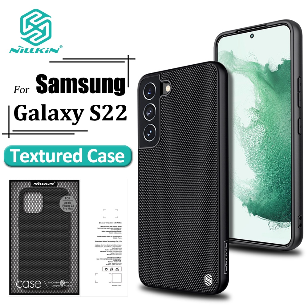 Ốp điện thoại Nillkin TPU + PC sợi Nylon nhẹ chống trượt bảo vệ toàn diện cho Samsung Galaxy S22