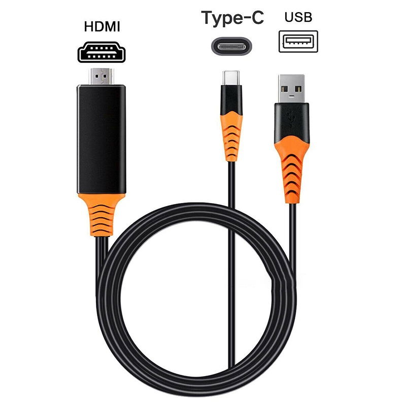 Universal 2m USB Cable Adapter Type C To HDMI HDTV AV TV Cable Adapter For Huawei Xiaomi Macbook