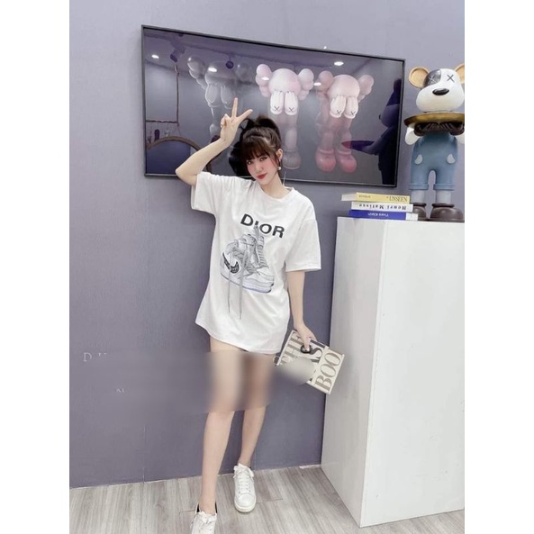 Áo dây giày thật áo đôi áo phông rộng form giấu quần áo cặp nam nữ chính hãng GUCCI CHANEL DIOR