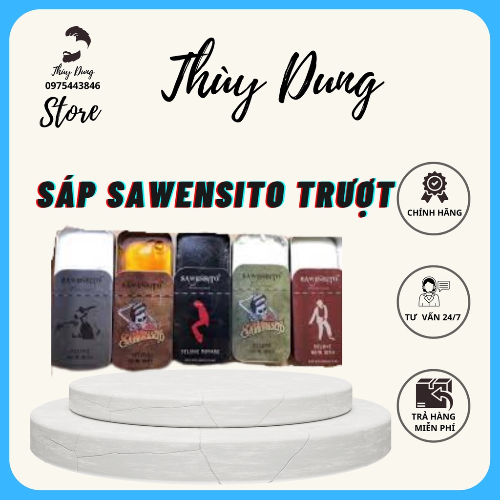 Sáp vuốt tóc Sawensito Trượt Deluxe Hair Wax 100gr tạo kiểu giữ nếp cho tóc. HÀNG CHÍNH HÃNG