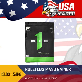 Rule1 mass gainer -tăng cơ tăng cân, R1 Mas Gainer sữa tăng cân nhanh Rule 1 chất lượng vượt trội - 12lbs (5,4kg)