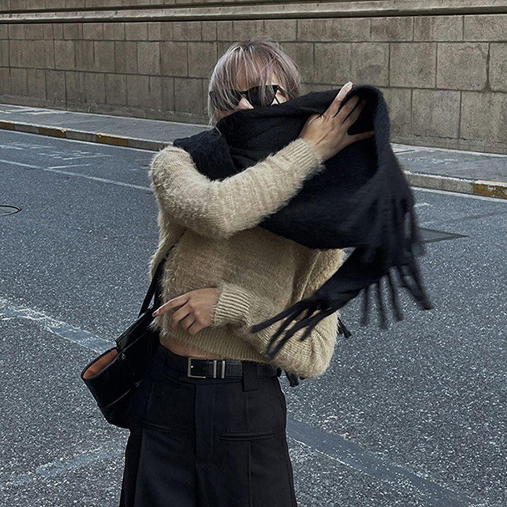 Bernardo Khăn Choàng Dày Dặn Chống Gió Thời Trang Thu Đông Cho Nữ