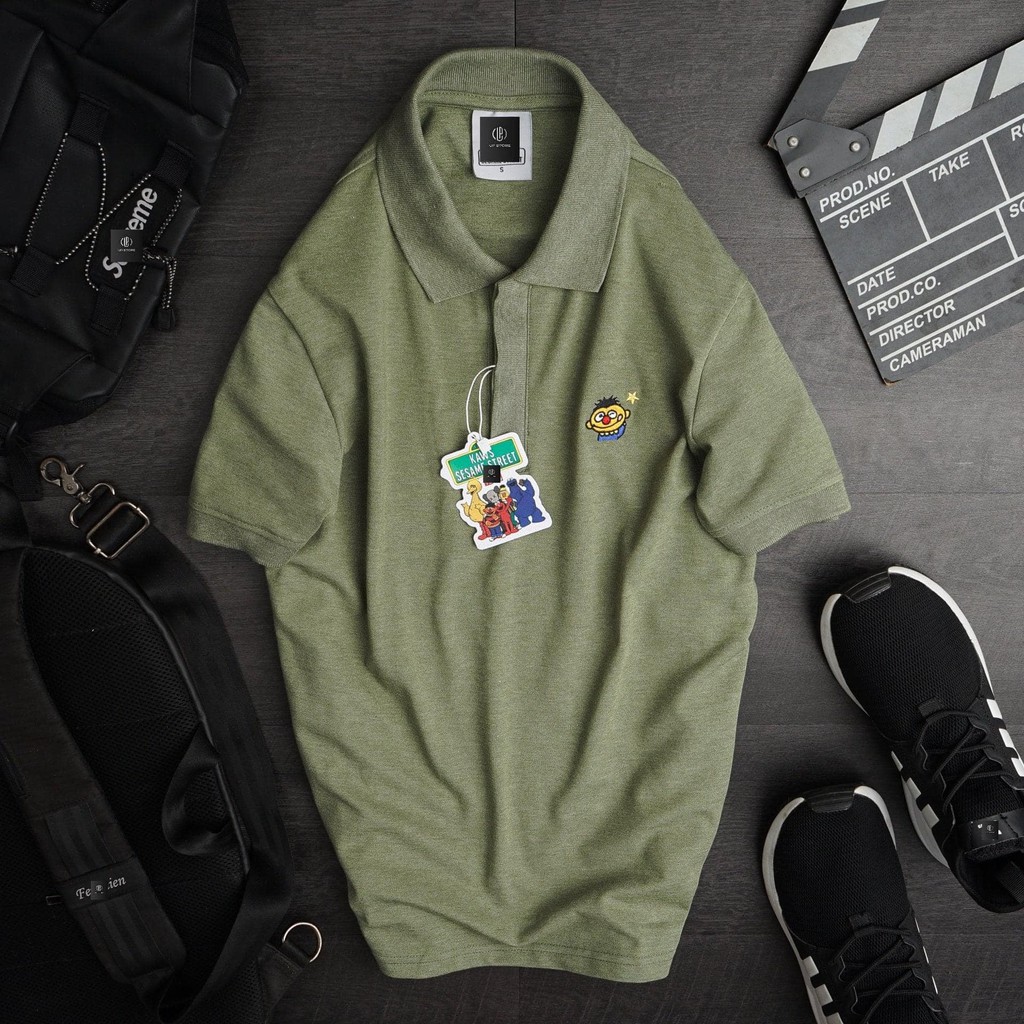 Áo thun nam có cổ tay ngắn POLO hoạ tiết gấu nhỏ trước ngực chất cotton cao cấp UPSTORE AP07 | BigBuy360 - bigbuy360.vn