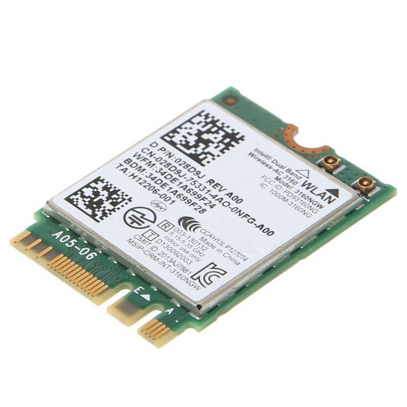 Card Wifi Không Dây Ac 3160 3160ngw Cho Dell