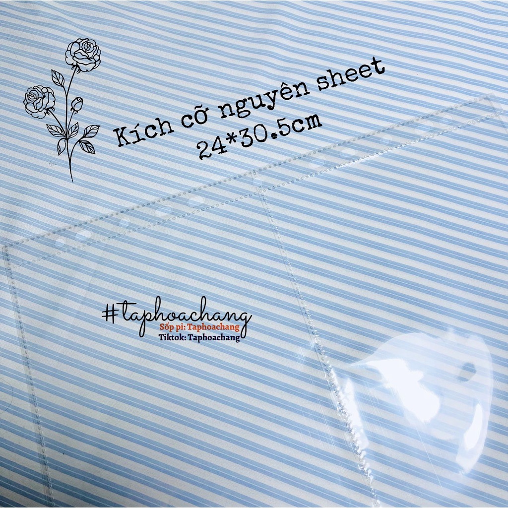 Sheet đựng postcard, card bo góc, card kpod, thẻ bài, ảnh, phụ kiện sách 2 ô, khổ A4 - Trang sheet lưu trữ A4 2 ngăn
