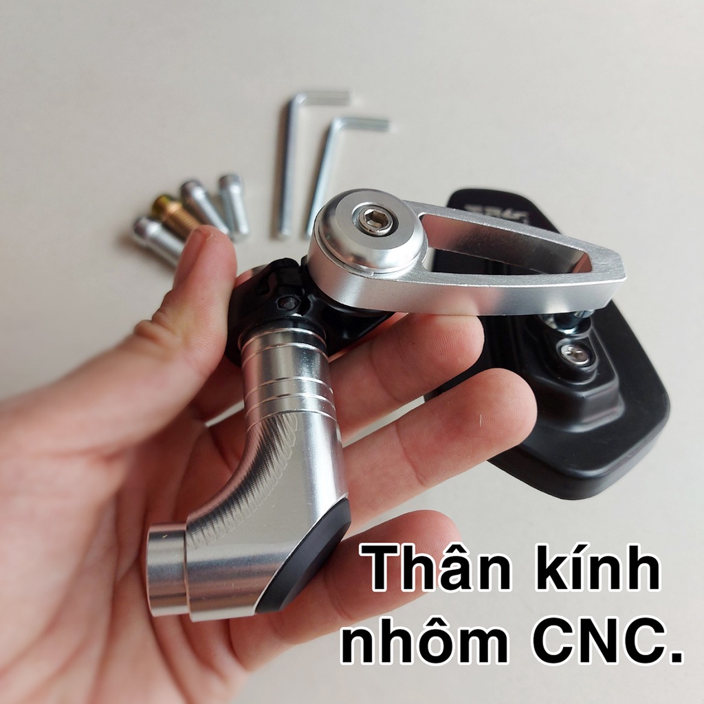 Gương chiếu hậu crg gắn vario, air blade, sh, future, wave, exciter, winner...tặng đủ ốc và 2 cây lục giác chỉnh kính