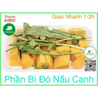 Phần Bí Đỏ Nấu Canh 500gram, Cắt Sẵn Đóng Khay Sach Sẽ Đảm Bảo Vệ Sinh An Toàn Thực Phẩm, Giao Nhanh Hoả Tốc 1-2h (HCM)
