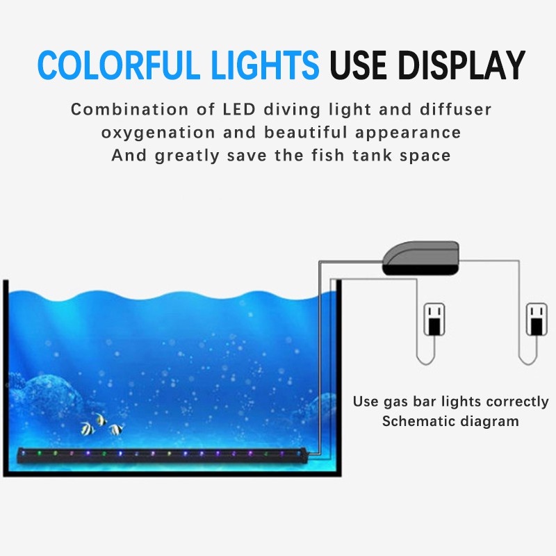Đèn LED Chìm 100-240V 15-55.5CM Chống Thấm Nước Trang Trí Bể Cá