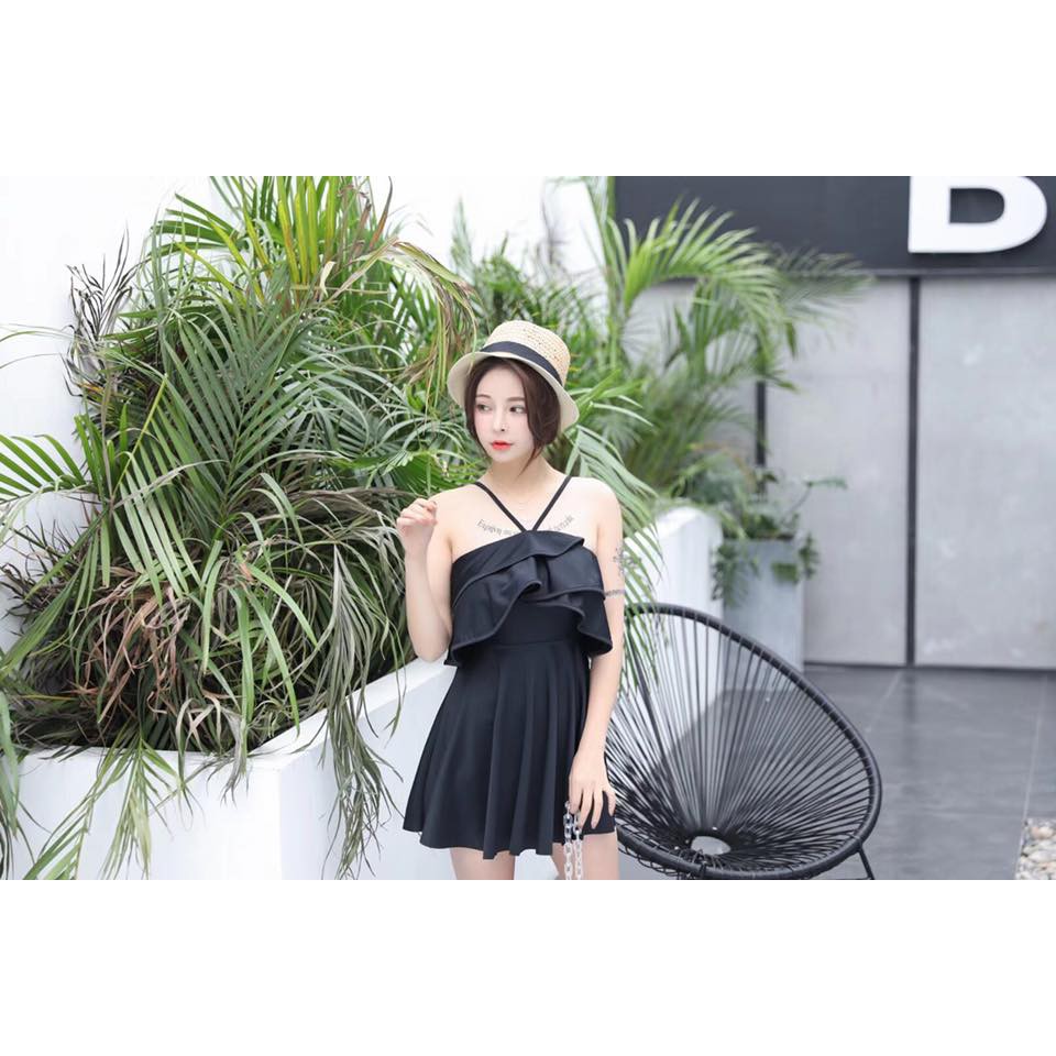 BIKINI liền mảnh bèo dáng váy mút mềm trơn màu QUẢNG CHÂU LOẠI 1 ( đồ bơi bộ bơi )