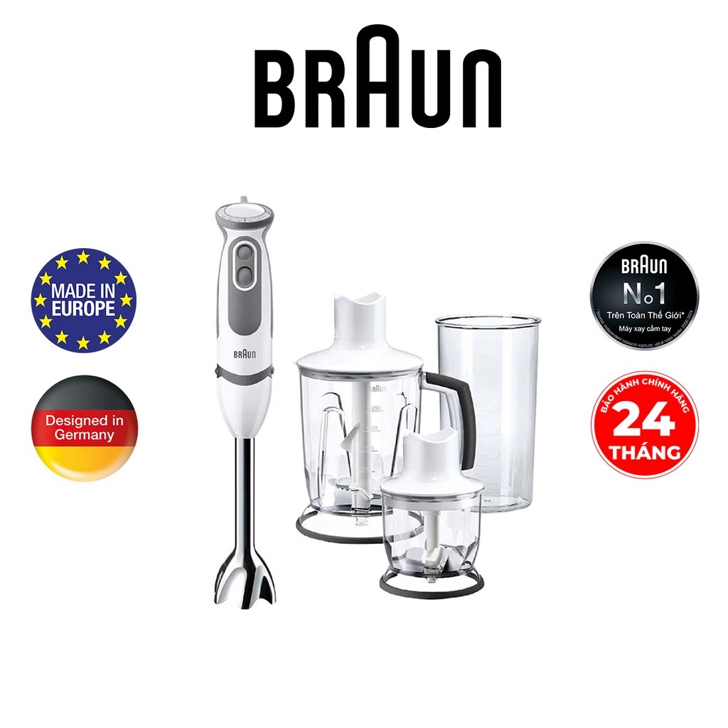 Máy xay cầm tay Braun MQ5200 MQ5235 MQ5245 MQ7045 1000W Thay thế Model MQ5000 MQ5035 MQ5045 - Hàng chính hãng