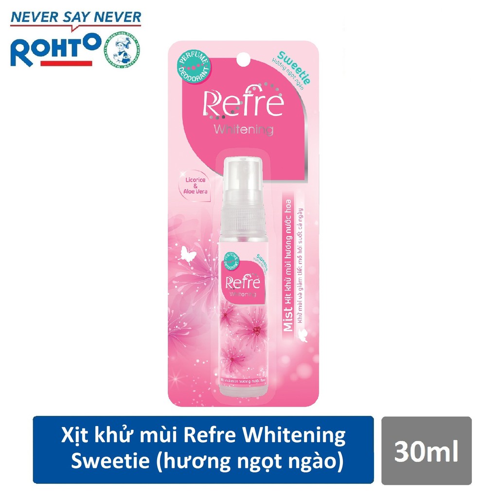 Xịt khử mùi dưỡng trắng hương nước hoa Refre 30ml/chai | BigBuy360 - bigbuy360.vn
