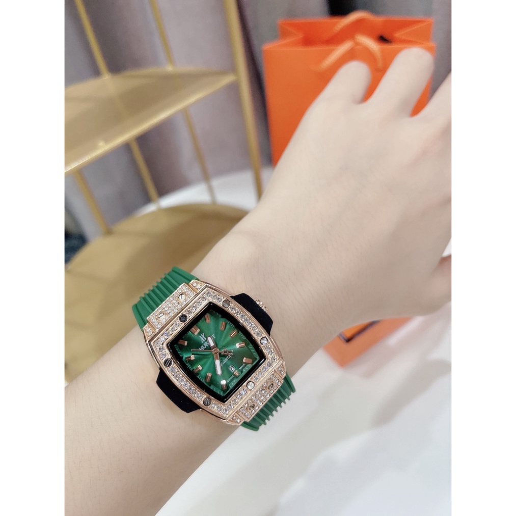 Đồng hồ nữ hublot mặt chữ nhật đính đá sang trọng [Bảo hành 12 tháng] tặng hộp cao cấp | BigBuy360 - bigbuy360.vn