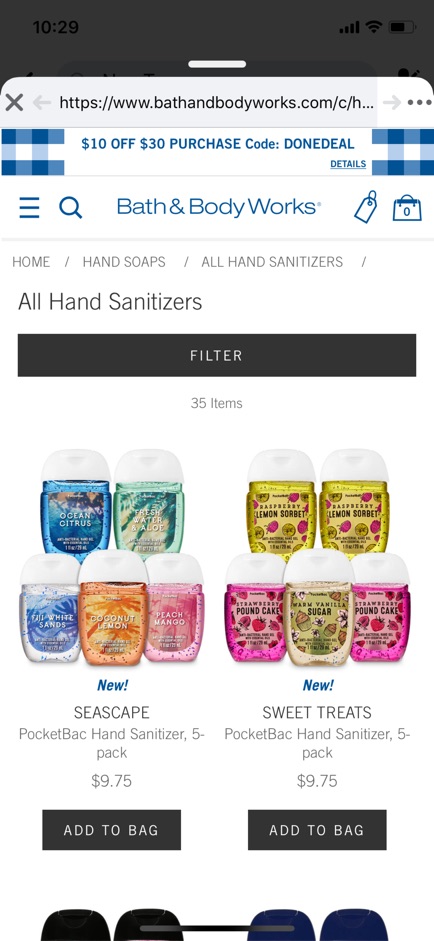 Nước rửa tay khô Bath and Body Works