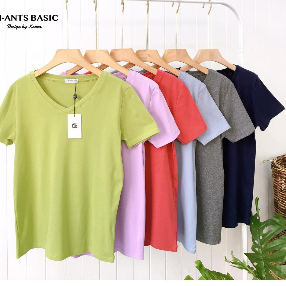Bộ Sưu Tập Mới Nhất'Gi-ANTS Nguyên Bản Cơ Bản || Áo Thun Cổ Chữ V Cỡ Lớn Nhập Khẩu Từ Thái Lan