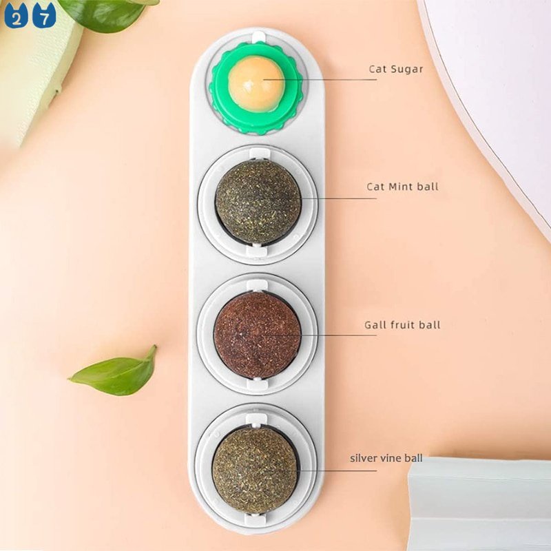 Bộ 27 Đồ Chơi Bóng Xoay Kẹo Mút Bạc Hà Đồ Chơi Cho Mèo