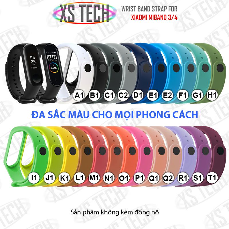 Dây Đeo Cao Su Thay Thế Cho Xiaomi Miband 3 Miband 4 Chất Lượng Cao