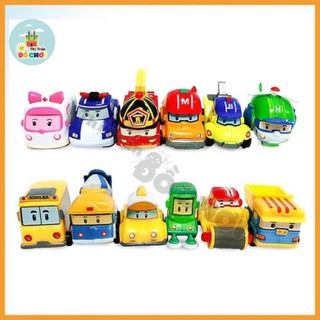[Freeship Hàng cao câp] Bộ đồ chơi xe ô tô mô hình chạy trớn Poli 12 xe  bằng nhựa cho bé