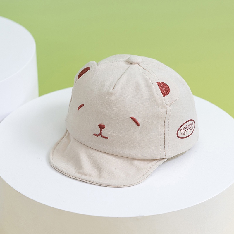 Mũ Lưỡi Trai Chống Nắng Thêu Hình Gấu Hoạt Hình Thời Trang Mùa Hè Cho Bé