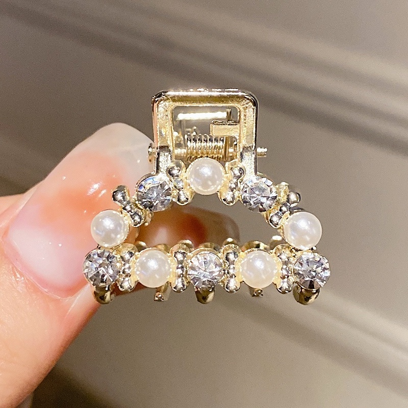 Kẹp tóc đính ngọc trai giả chất liệu hợp kim thời trang