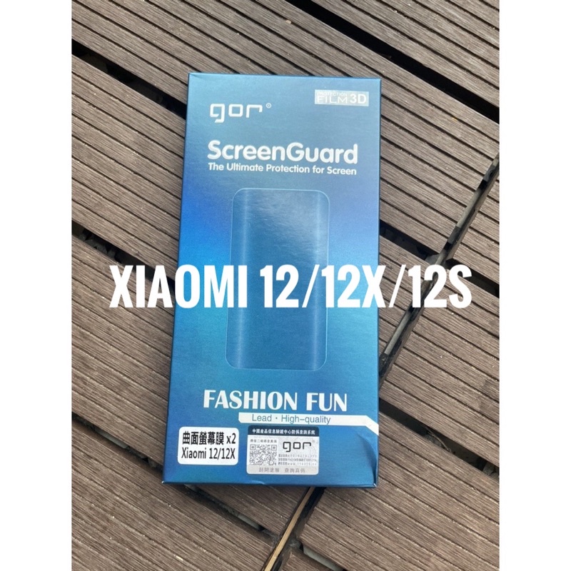 Bộ 2 dán màn hình Xiaomi 12 / 12S/ 12X hiệu Gor dẻo Full màn ôm 3D trong suốt