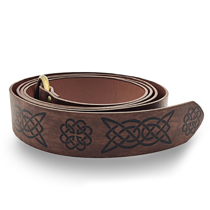 Nắp nổi thời trung cổ viking vegvisir da pu o ring belt retro renaissance