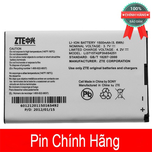 (PIN RỜI CHÍNH HÃNG ZTE) Pin Thay Thế Dùng Cho Bộ Phát Wifi ZTE MF65,R205,R206,R207,R208,R209 Siêu Bền -Pin Chuẩn