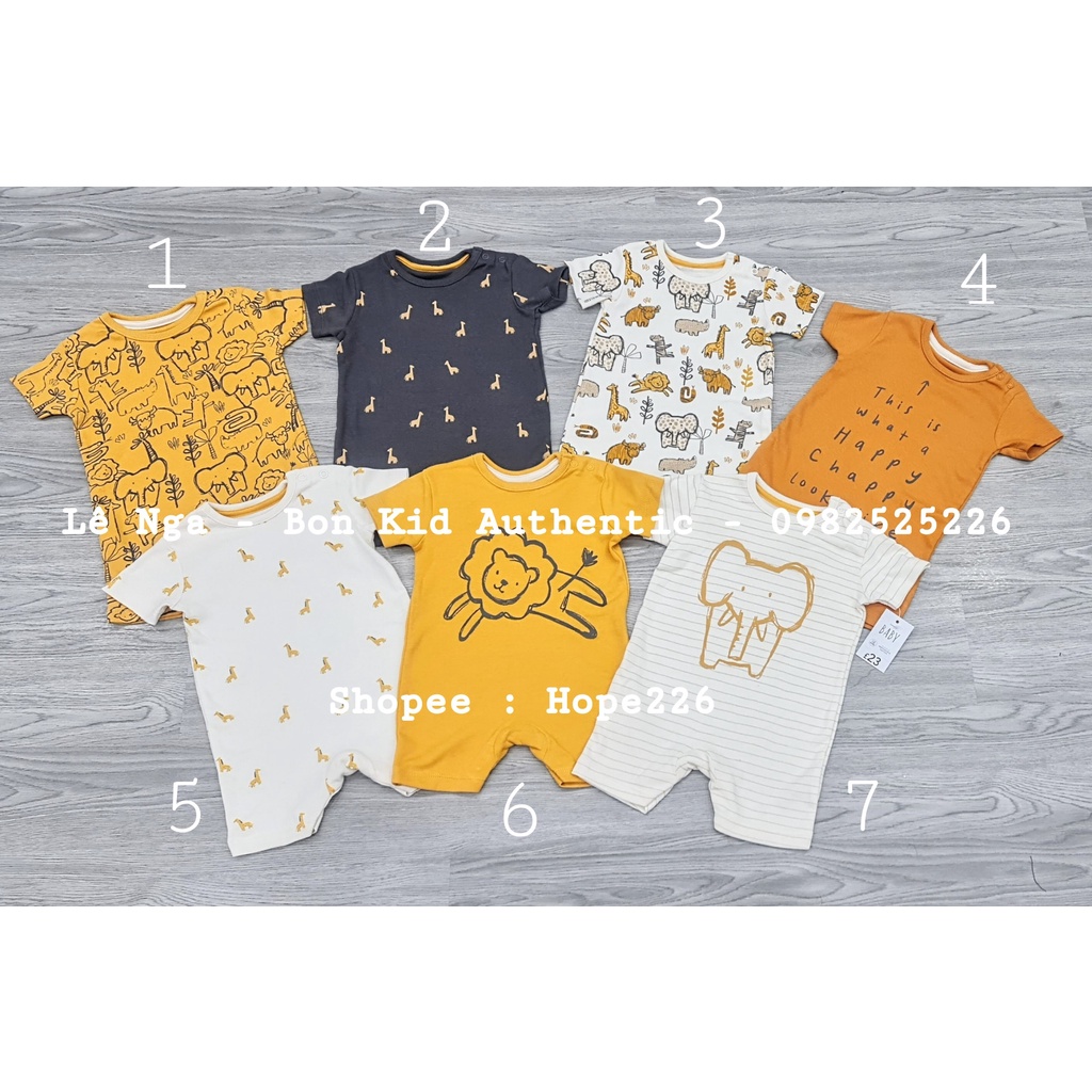 [TÁCH SET BÁN LẺ] Romper cộc Geogre_UK chính hãng size 3-6m, 6-9m, 9-12m (Form chuẩn, đọc kĩ lưu ý ạ)