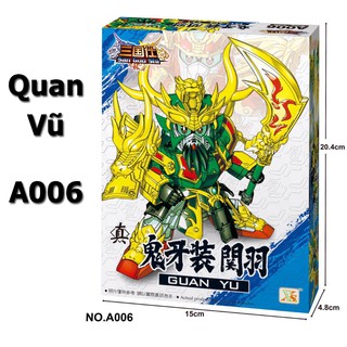 [Tướng Thục] Gundam A006 Quan Vũ - Đồ chơi lắp ráp SD Tam Quốc New4all