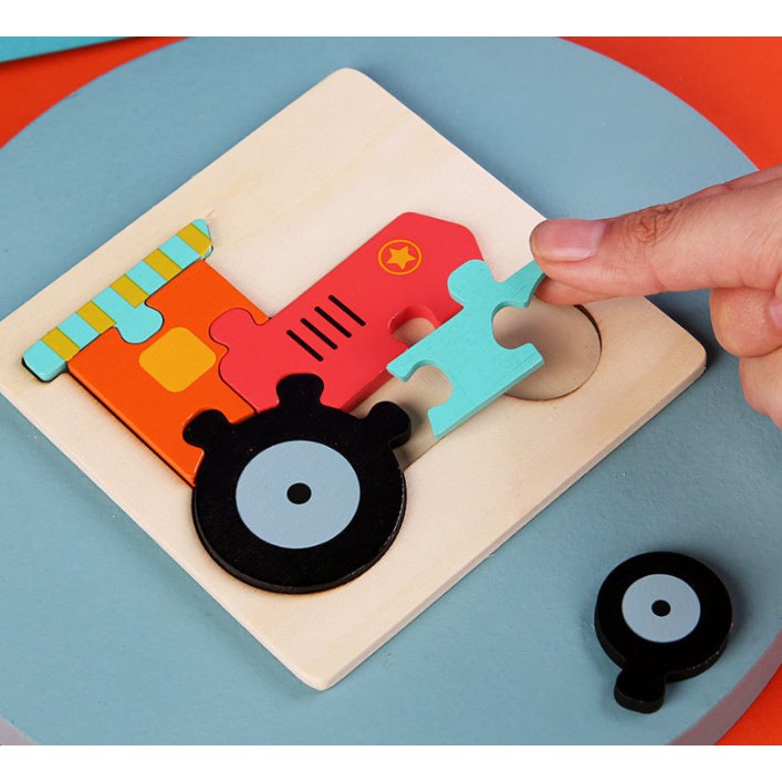 Đồ Chơi Ghép Hình Nổi 3D Bằng Gỗ  Phát Triển Kỹ Năng 12 Loại Cho Bé