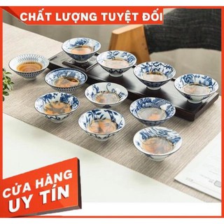 Giá hủy diệt -  Chén Trà Gốm Sứ Bát Tràng Phong Cách Nhật Bản Họa Tiết Vẽ Tay