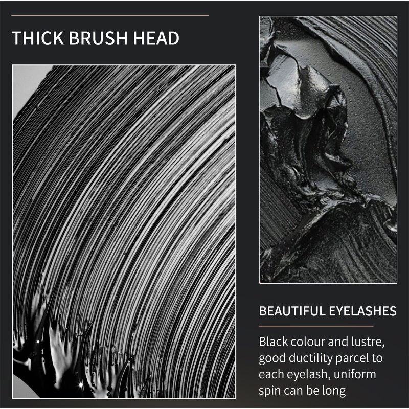 Mascara Sợi Tơ 4D Màu Đen Làm Dày Mi Chống Thấm Nước Thương Hiệu brroa