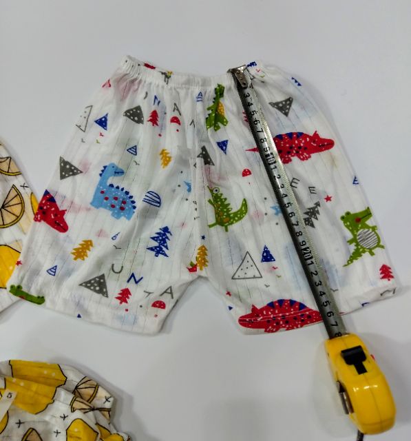 Set 10 quần đùi cotton giấy bé trai; bé gái