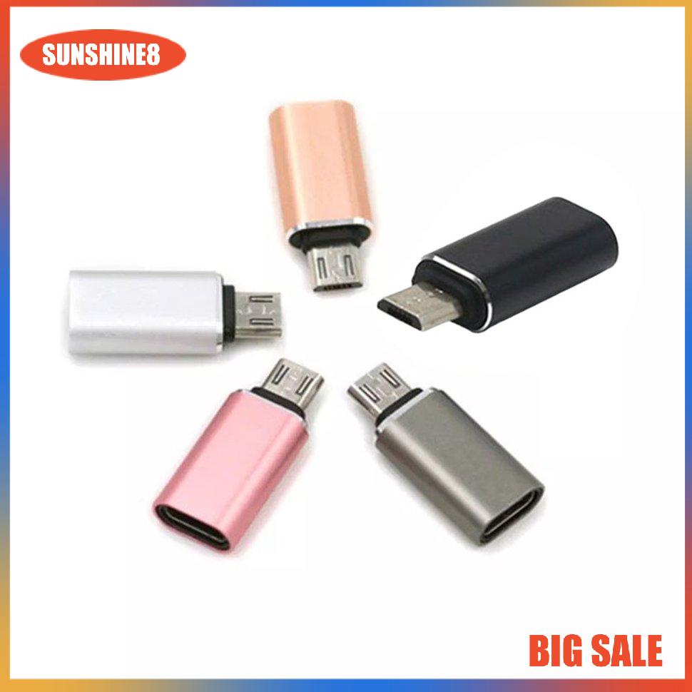 【SUN】[NEW]Type-c Female To Android Male Aluminum Adapter Type-c To Micro Conversion Head