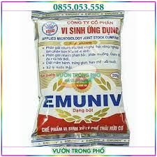 Chế phẩm vi sinh EMUNIV dạng bột gói 200g dùng ủ phân hữu cơ