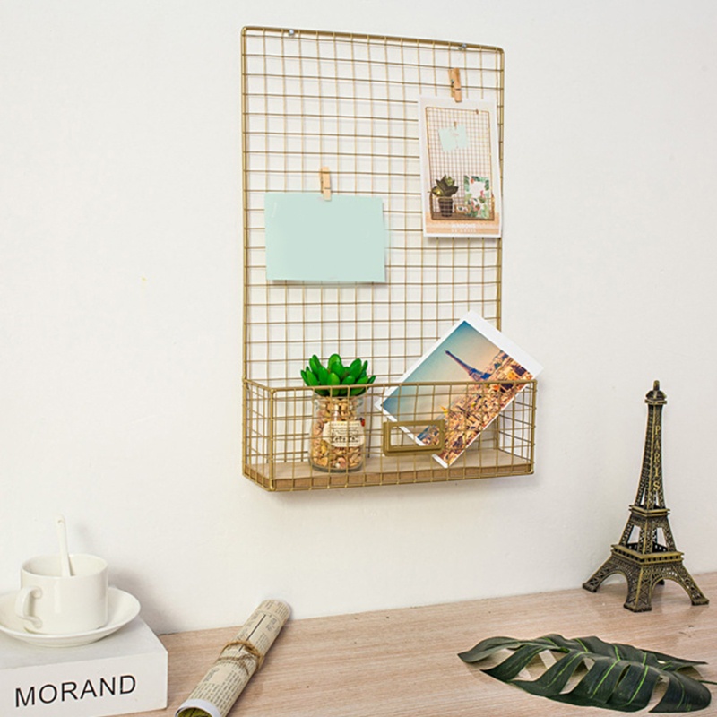 Khung Lưới Sắt Treo Tường Đa Năng Phong Cách Bắc Âu Dùng Để Trưng Bày Ảnh Trang Trí DIY