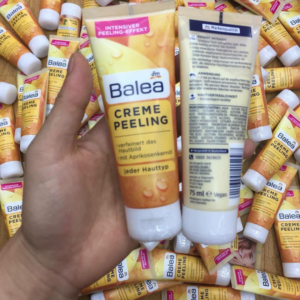 Tẩy da chết cho mặt Balea Peeling creme 75 ml {Germany Authentic}