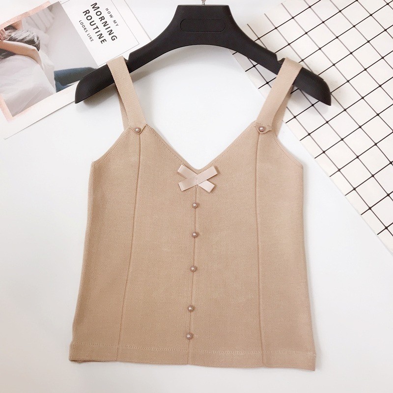 Áo tank top không tay cổ chữ V | BigBuy360 - bigbuy360.vn