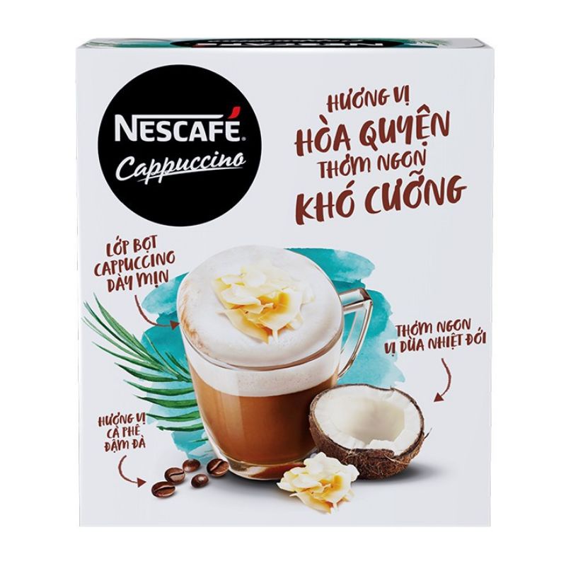 [Khuyến Mại]Cà phê Hòa Tan Nescafe Hạt Hạnh Nhân, Hạt Phỉ, Capuchino, Vị Dừa Giá Rẻ