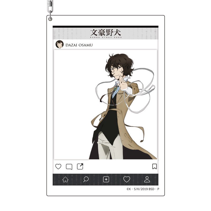 Móc khóa Bungou stray dogs Văn hào lưu lạc ver khung ảnh mica trong acrylic anime chibi