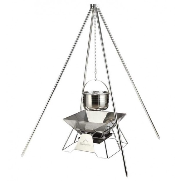 CHẠC TREO NỒI DÃ NGOẠI CAMPINGMOON MT-130,Trọng lượng: 2.8 kg,Chất liệu: inox 304 | dvautomart