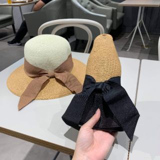 Mũ cói chuông mềm nhiều màu dây nơ dài