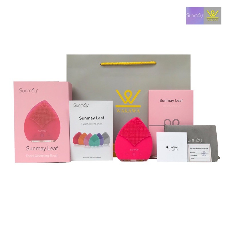 [BH 1 -  Đổi 1] Máy rửa mặt Sunmay Luxury - Red Pink | BigBuy360 - bigbuy360.vn