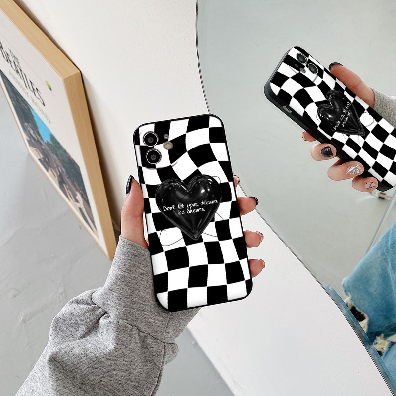Ốp iphone - Ốp lưng iphone cạnh vuông Bong bóng trái tim dành cho ip 6 đến 14promax - ng137