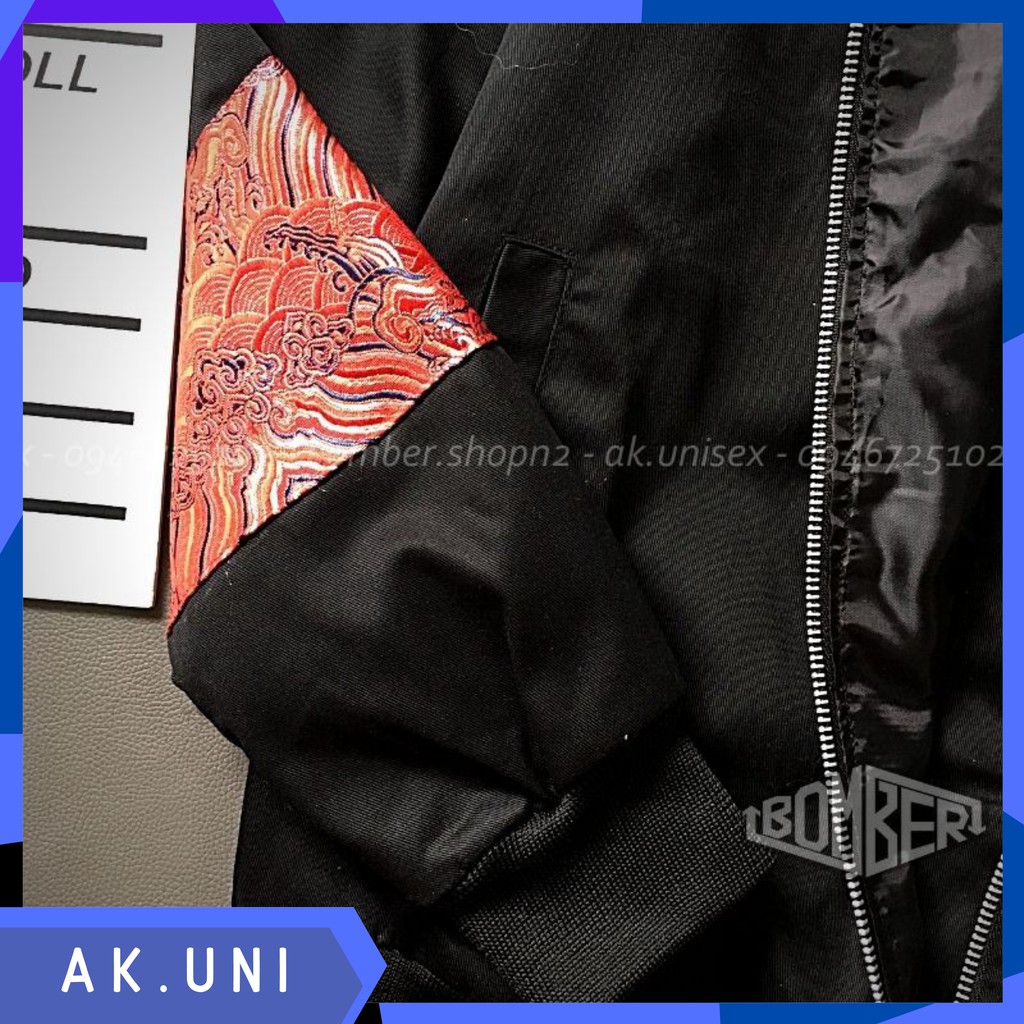 [Ảnh thật 100%] Áo khoác Bomber Design Gấm Vân mây đậm chất cổ truyển (style Unisex cho cả nam và nữ) (D08) | BigBuy360 - bigbuy360.vn