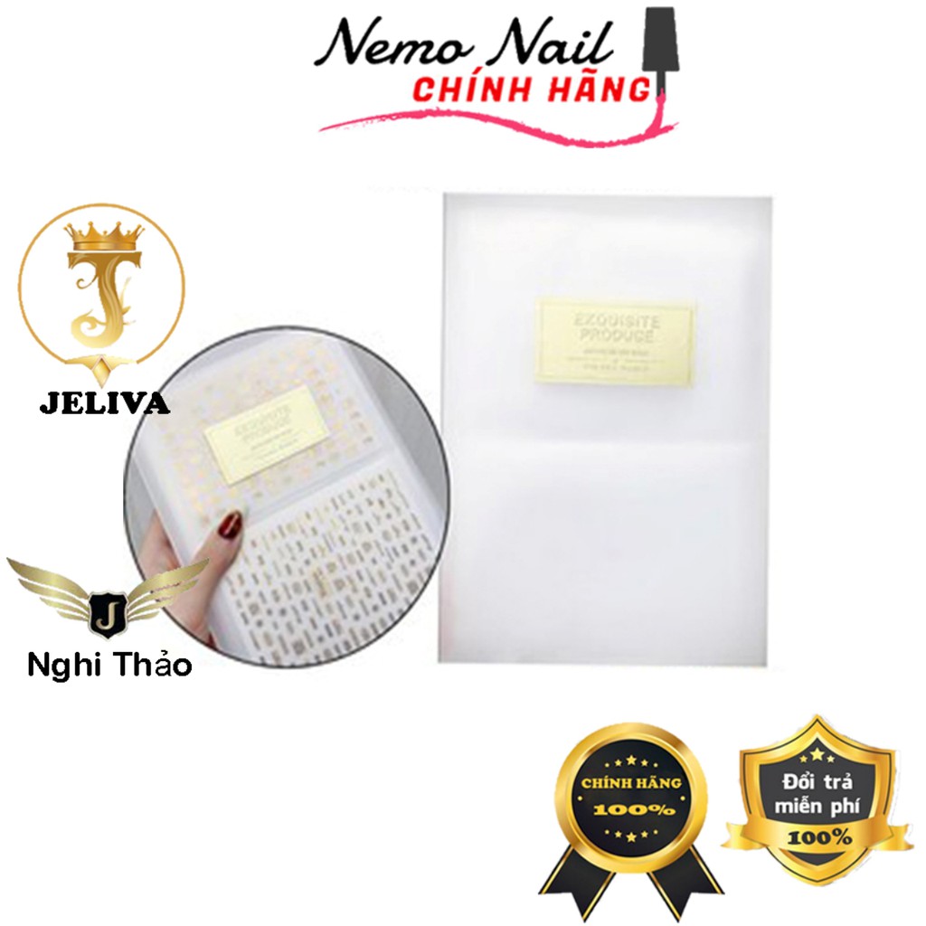 Sổ đựng sticker nail trang trí móng trong suốt Chính Hãng