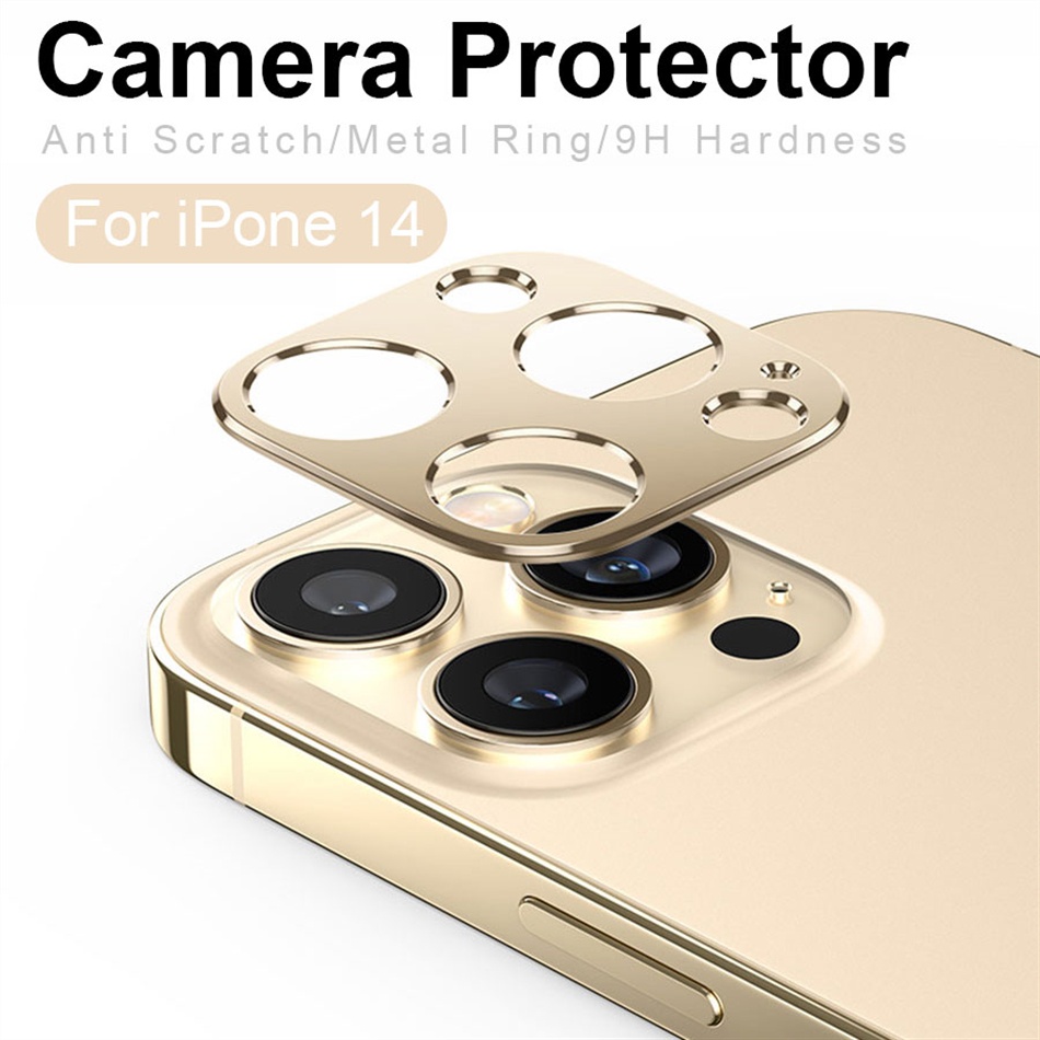 Miếng Dán Bảo Vệ Camera Sau Bằng Kim Loại Cho iPhone 14 Plus 13 Max 12 Mini 11 Pro Ốp